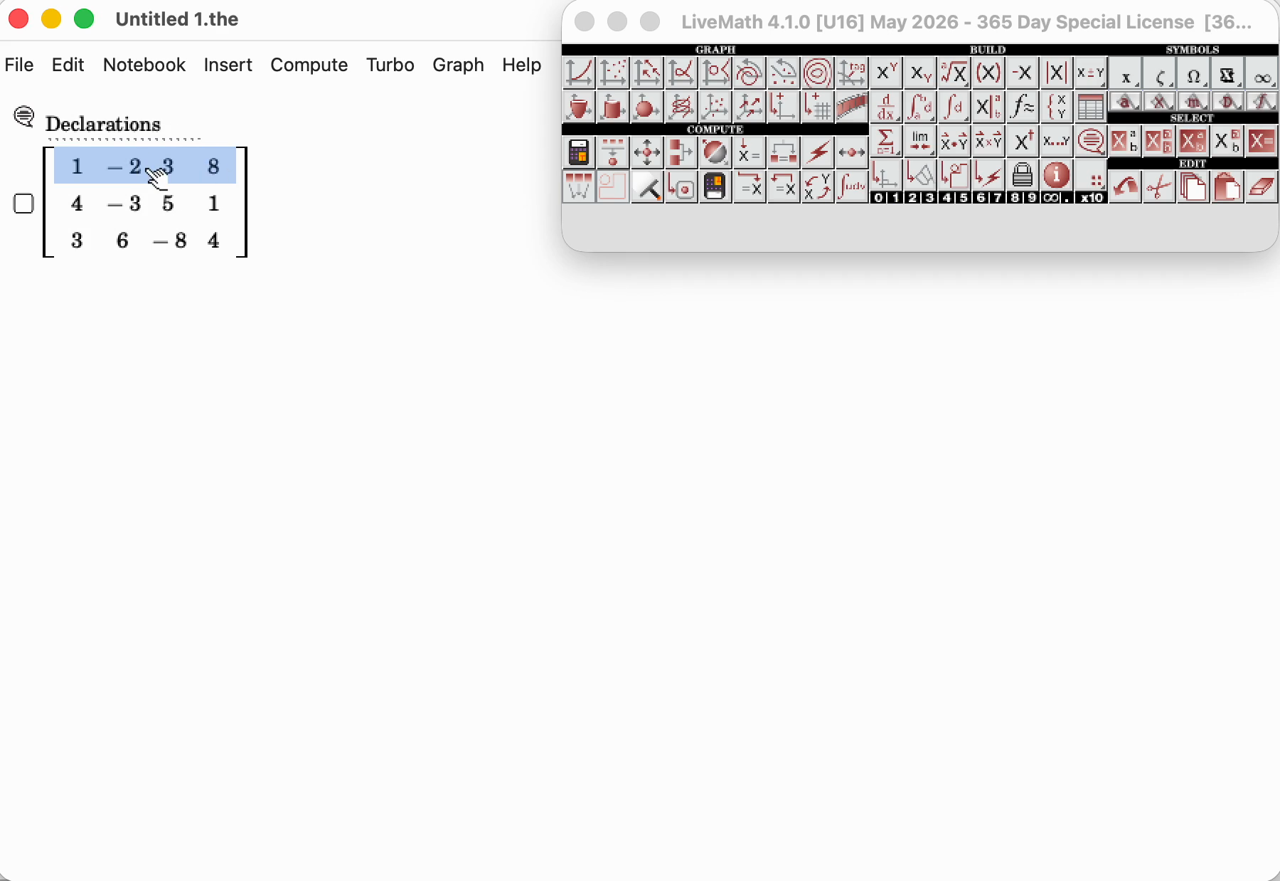 Elementary Row Operations on a Matrix