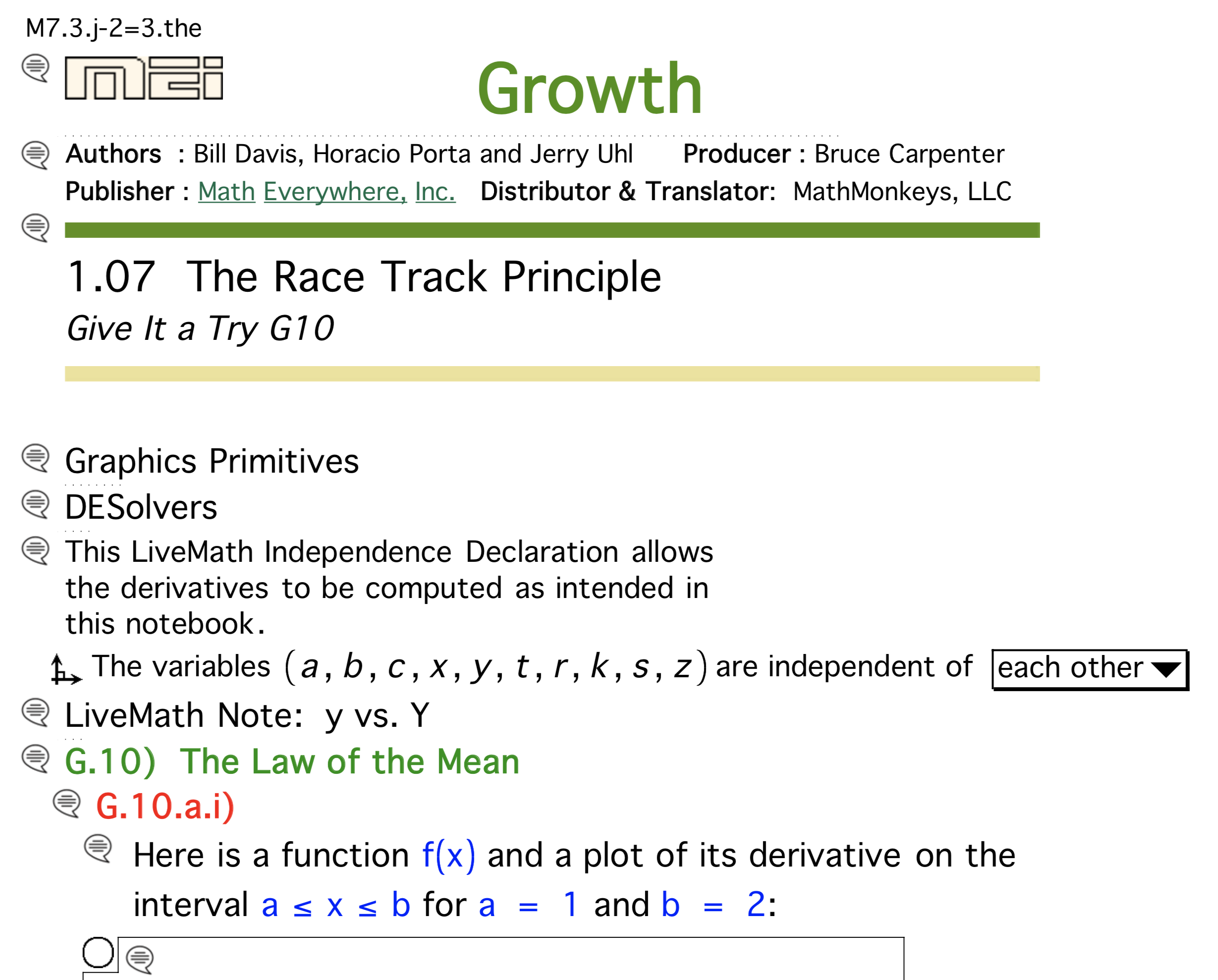 Mean Value Theorem